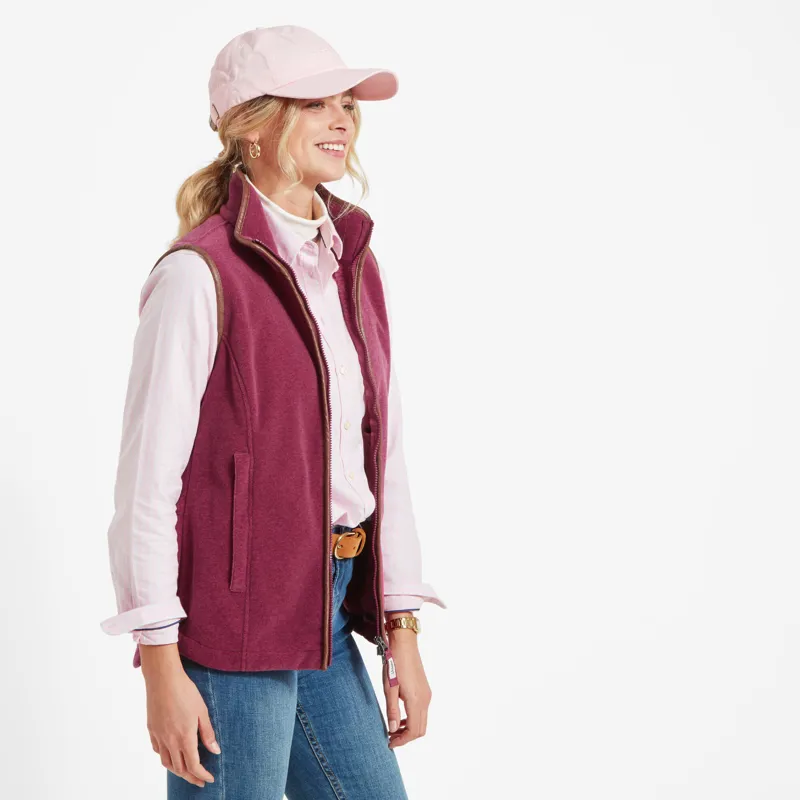 Schoffel Ladies Lyndon Fleece Gilet - Mulberry-2