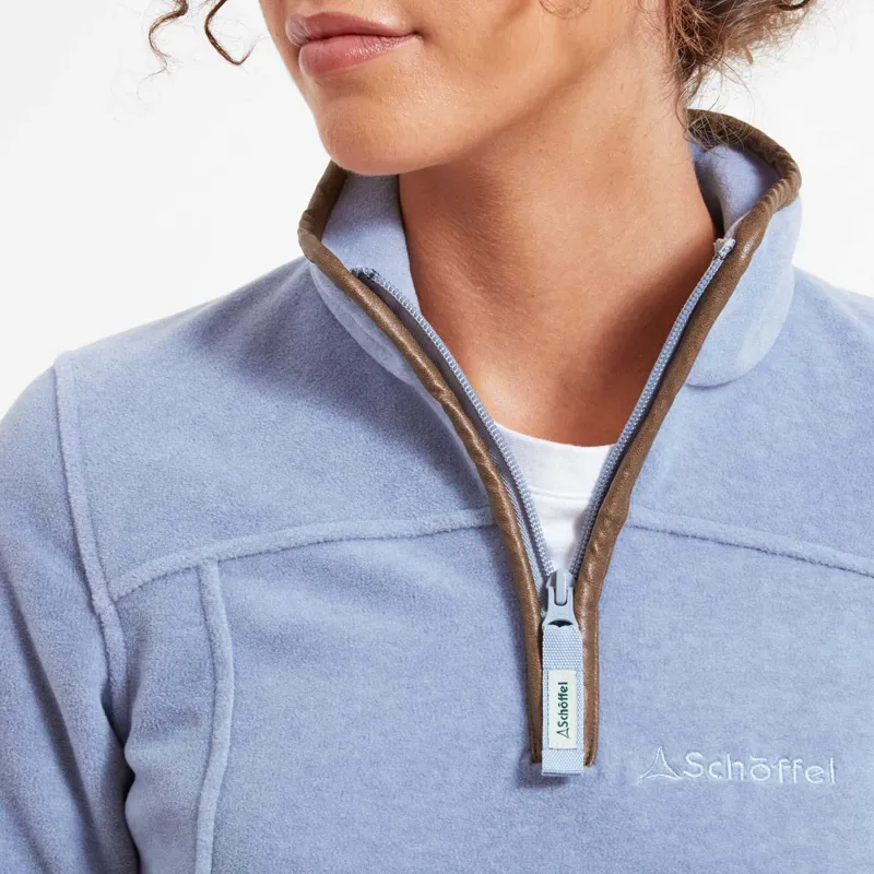 Schoffel Ladies Tilton 1/4 Zip Fleece - Powder Blue-4