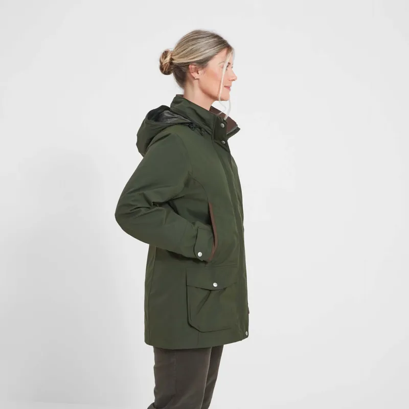 Schoffel Ladies Teal Ultralight Coat - Forest-2