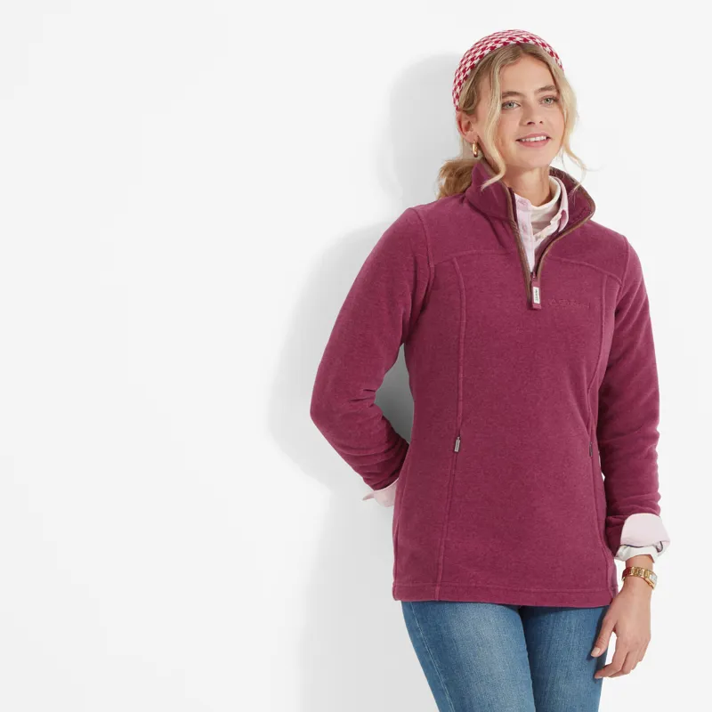 Schoffel Ladies Tilton 1/4 Zip Fleece - Mulberry