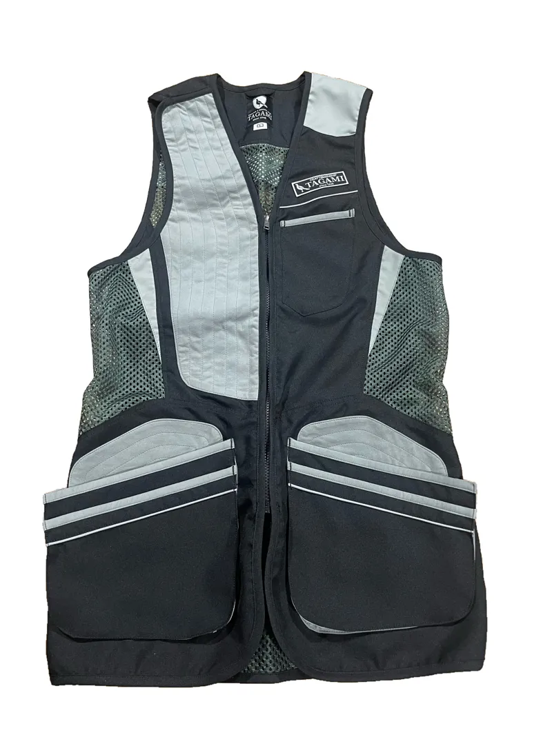 Tagami Right Handed Black and Grey Clay Shooting Vest