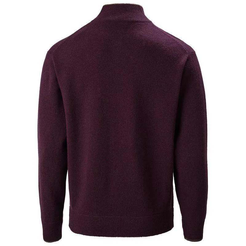 Musto Country Zip Neck Damson Knit Jumper-1