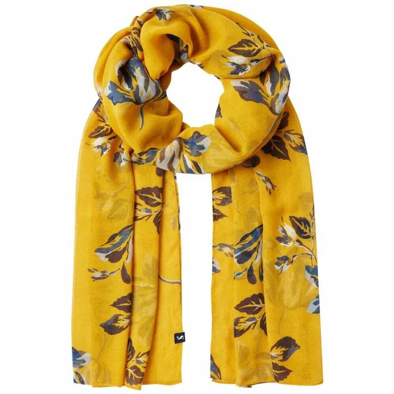 Joules Wensley Gold Floral Scarf-3