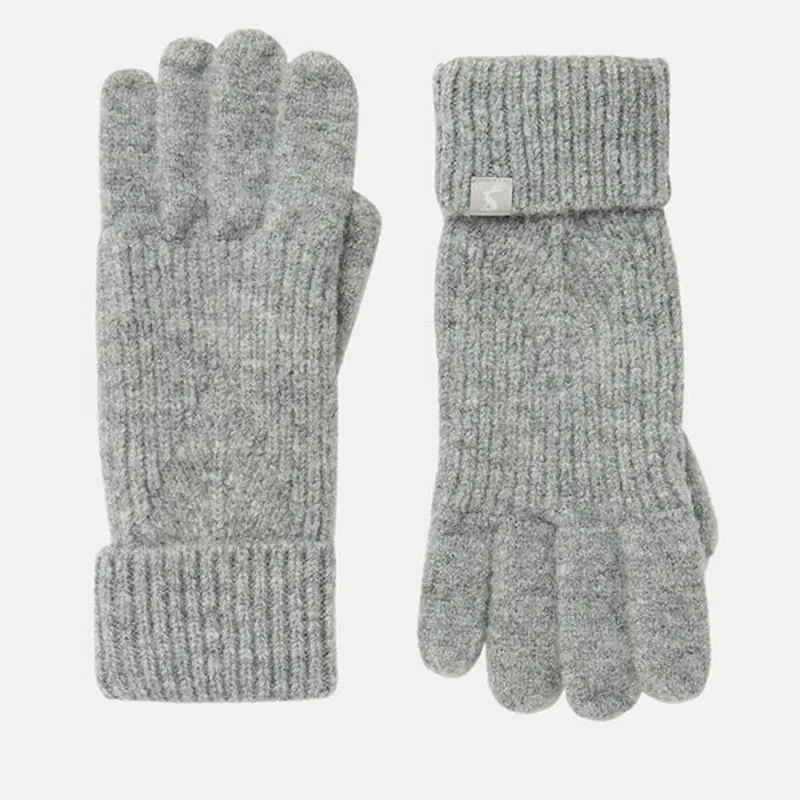 Joules Thurley Grey Marl Gloves