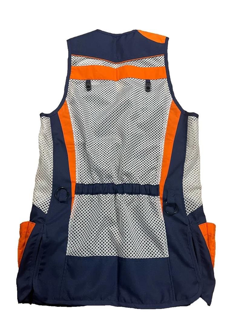 Tagami Left Handed Navy Orange and Grey Clay Shooting Vest-1