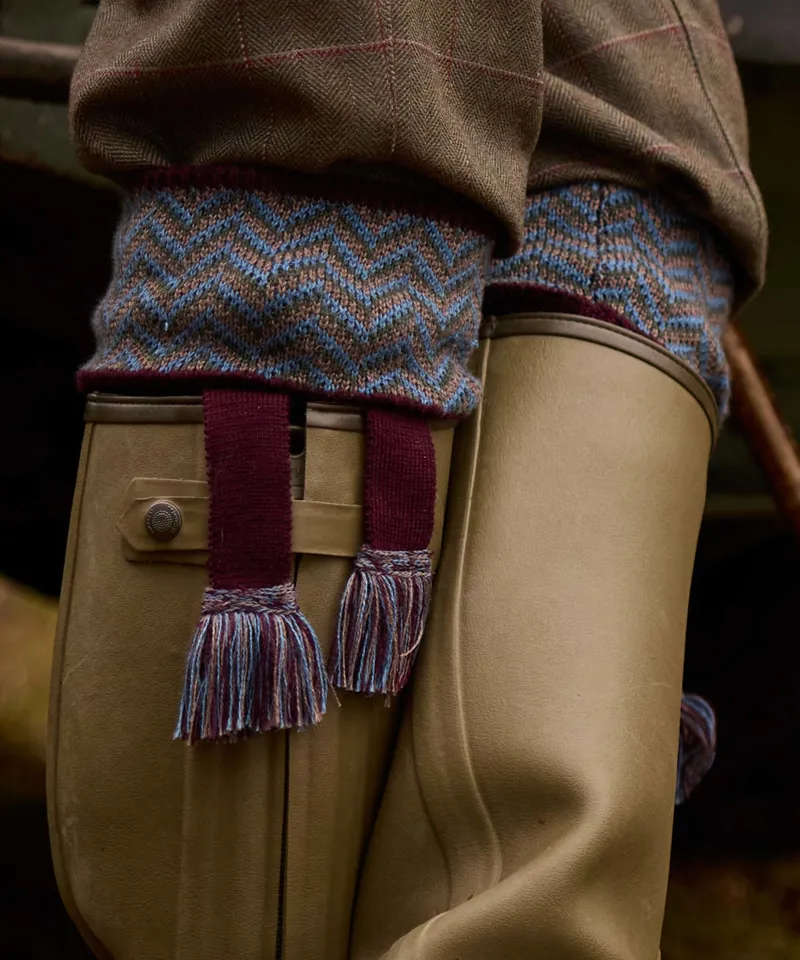 Schoffel Herringbone Socks - Port-1