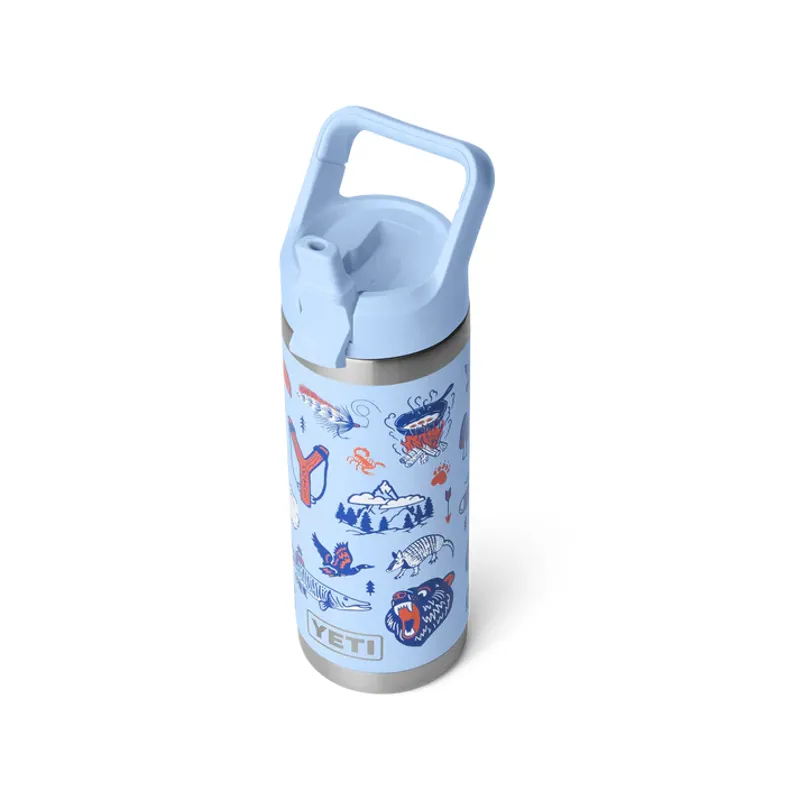 YETI Rambler 18 Oz Big Sky Summer Camp Bottle with Straw Cap-2