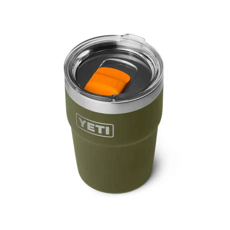 YETI Rambler 16 Oz Olive/King Crab Orange Stackable Cup-1
