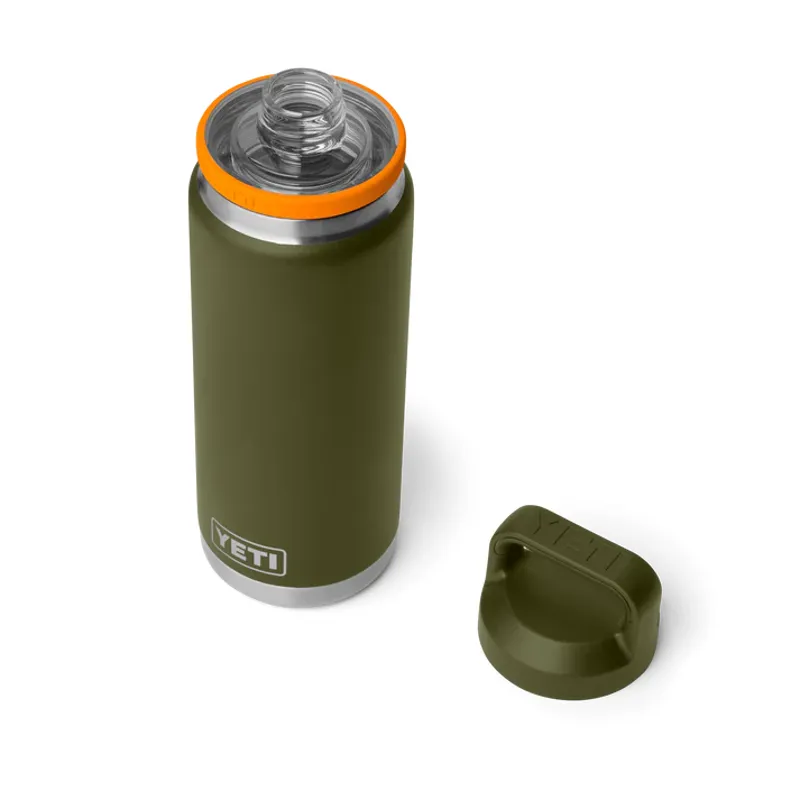 YETI Rambler 26 Oz Olive/King Crab Orange Bottle With Chug Cap-1
