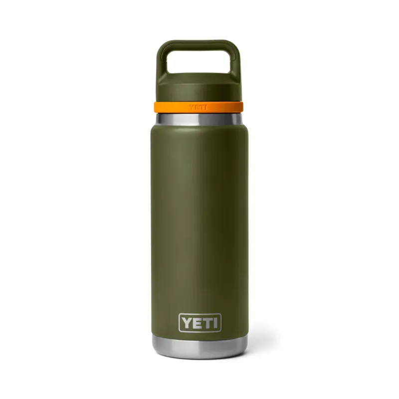 YETI Rambler 26 Oz Olive/King Crab Orange Bottle With Chug Cap