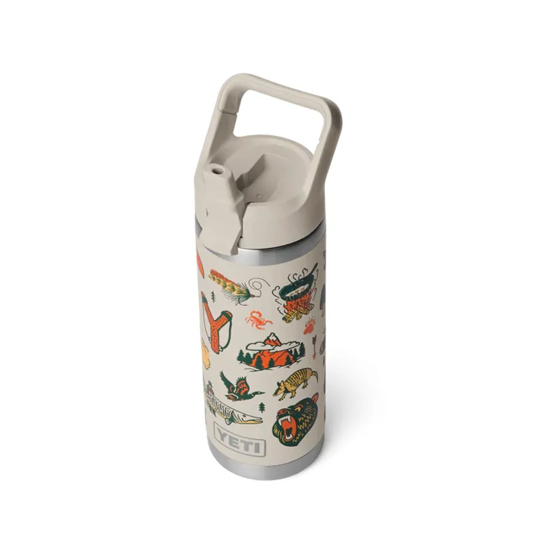 YETI Rambler 18 Oz Cape Summer Camp Bottle with Straw Cap-2