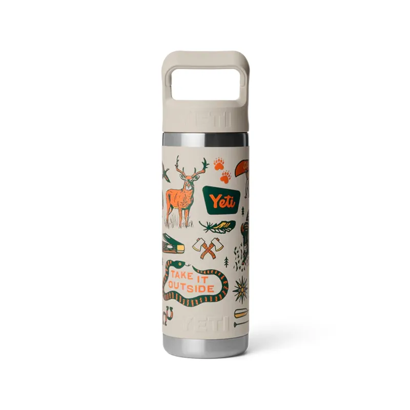 YETI Rambler 18 Oz Cape Summer Camp Bottle with Straw Cap-1
