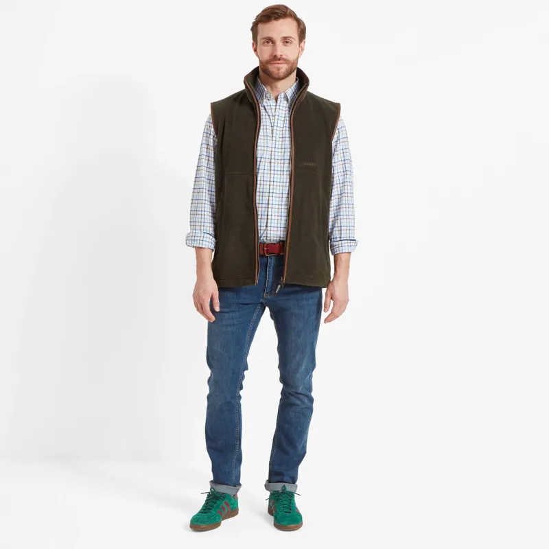 Schoffel Oakham Fleece Gilet - Dark Olive