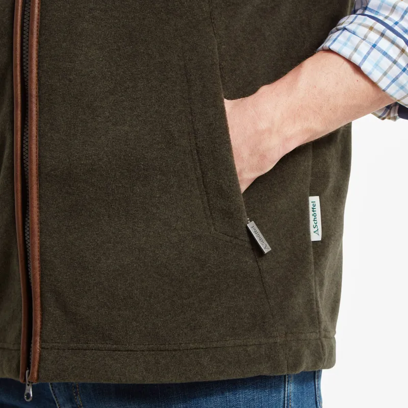 Schoffel Oakham Fleece Gilet - Dark Olive-4