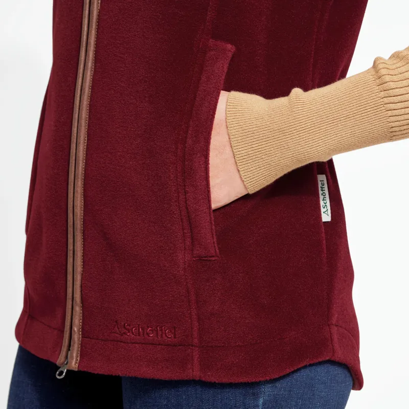 Schoffel Lyndon Fleece Gilet - Claret-2