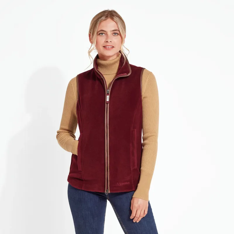 Schoffel Lyndon Fleece Gilet - Claret