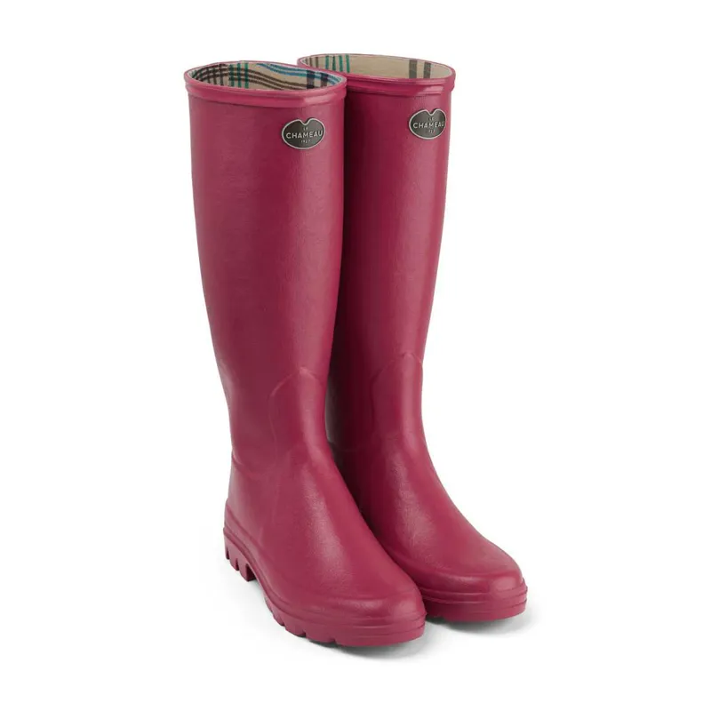 Le Chameau Ladies Iris Rose Jersey Lined Wellingtons