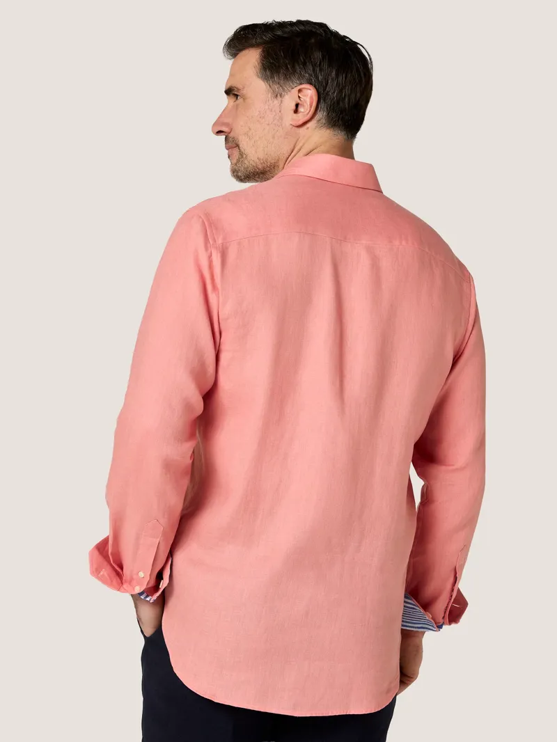 KOY Linen Shirt - Salmon Pink-2