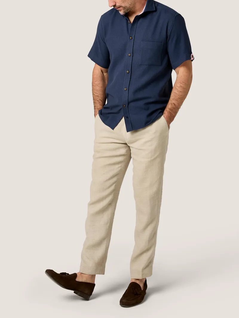 KOY Air Weave Short Sleeve Shirt - Navy-4