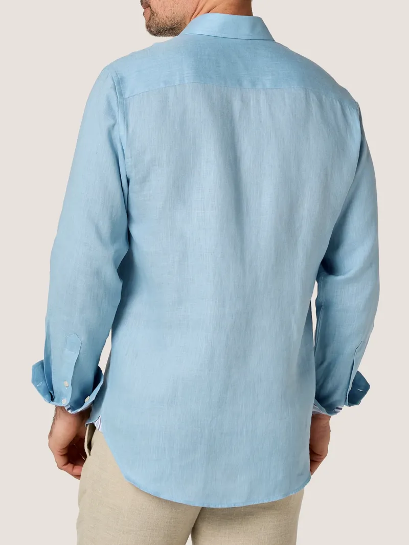 KOY Linen Shirt - Ocean Blue-1