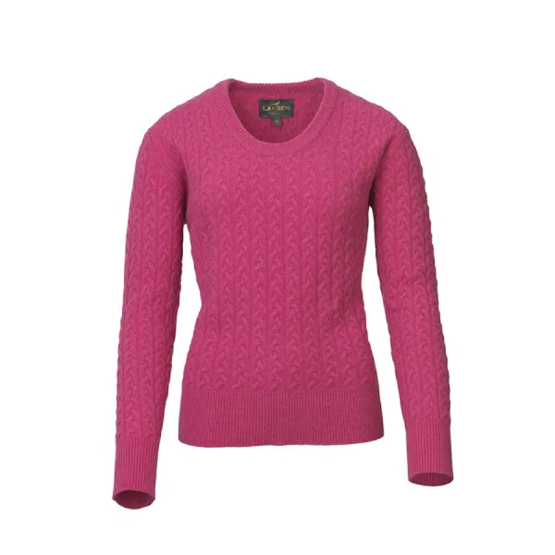 Laksen Ladies Burleigh Cherry Cable Jumper