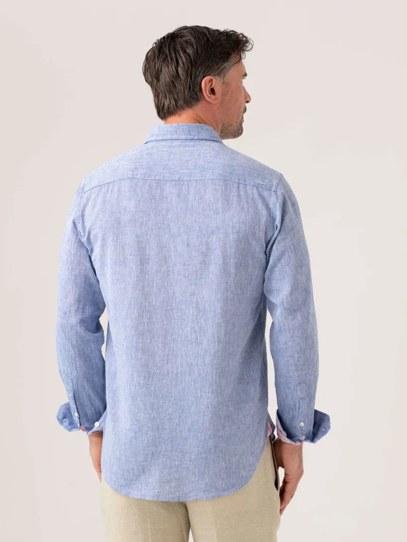 KOY Cotton/Linen Shirt - Blue-2