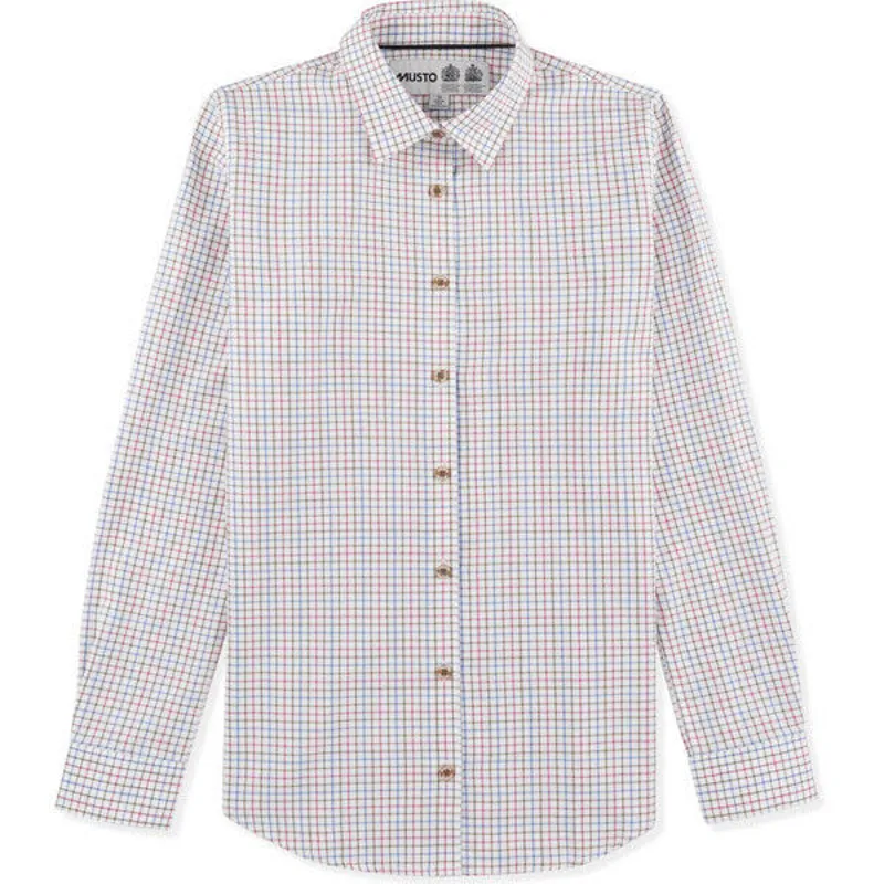 Musto Ladies Blue Pink Check Country Shirt UK 8