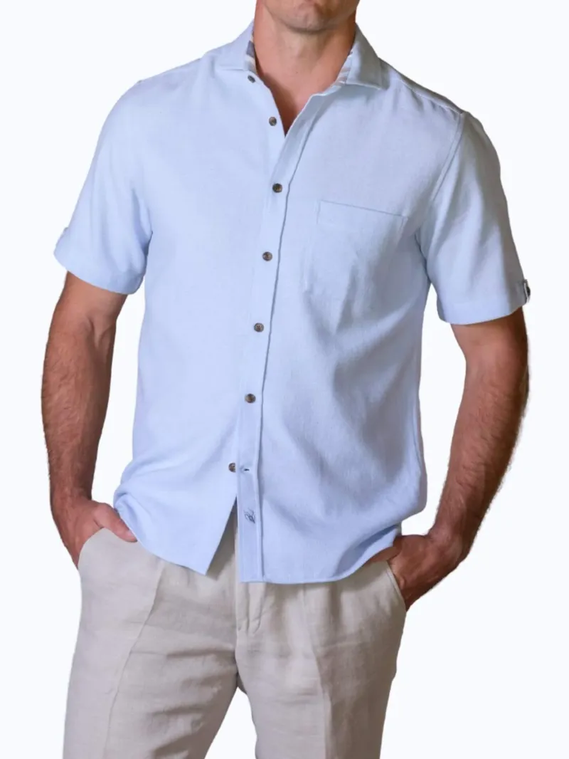 KOY Air Weave Short Sleeve Shirt - Blue-1