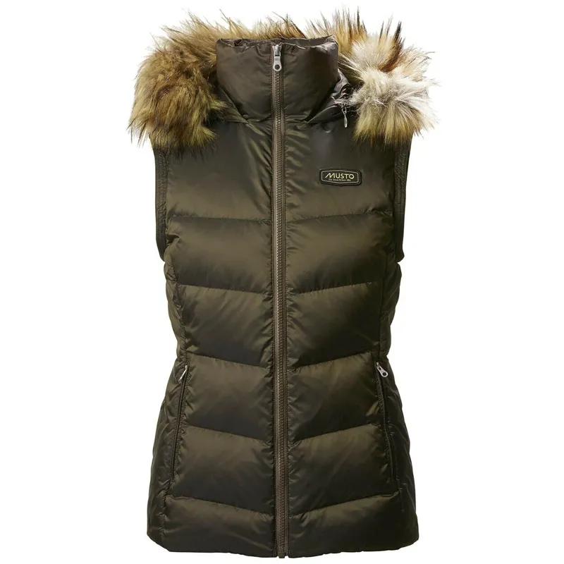 Musto Ladies Burghley Quilted 2 in 1 Rifle Green Jacket-2