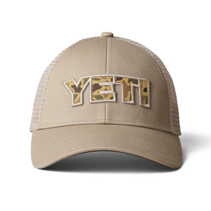 YETI Camo Trucker Hat - Khaki