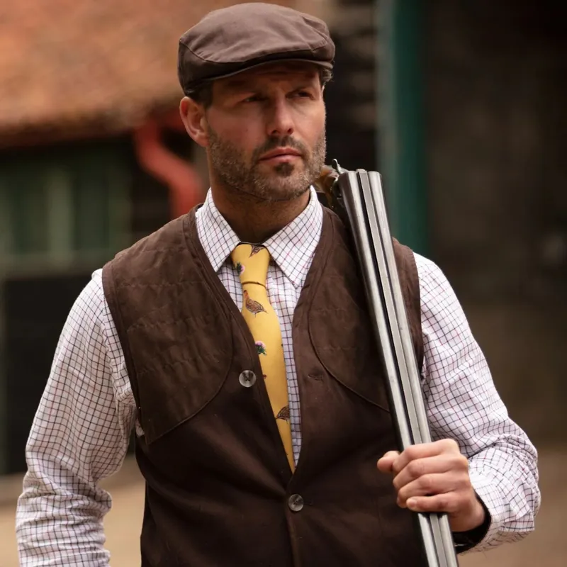 Clare Haggas Grouse Misconduct Gold Tie