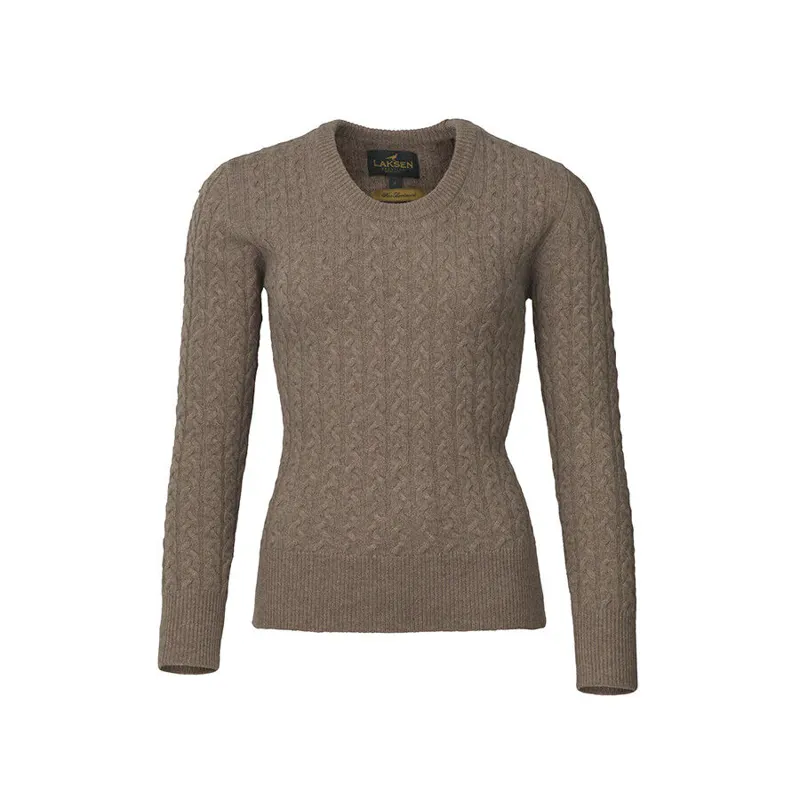Laksen Ladies Burleigh Camel Cable Jumper