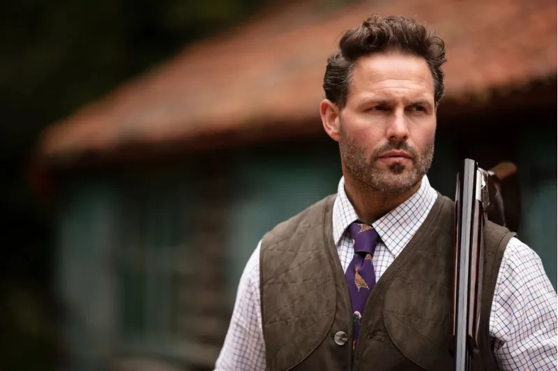 Clare Haggas Grouse Misconduct Aubergine Tie-2