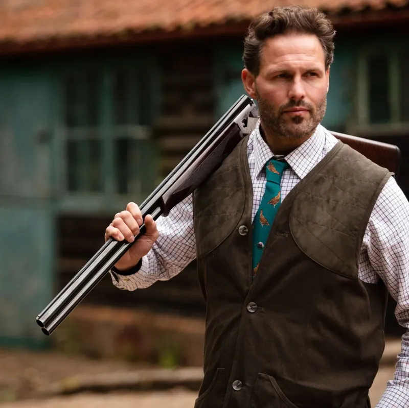 Clare Haggas Grouse Misconduct Teal Tie