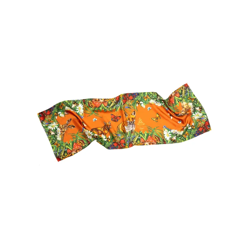 Clare Haggas Spiritual Awakening Saffron Narrow Scarf-5