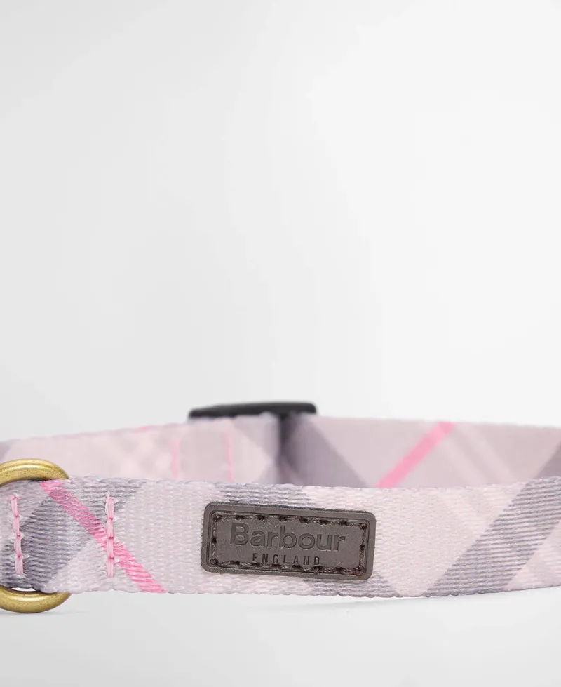 Barbour Tartan Printed Dog Collar - Pink Tartan-2