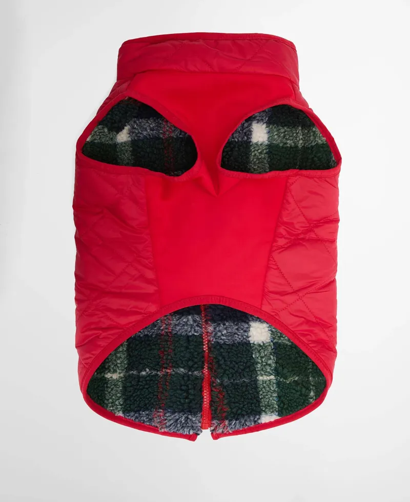 Barbour Field Reversible Dog Coat - Evergreen Tartan-2