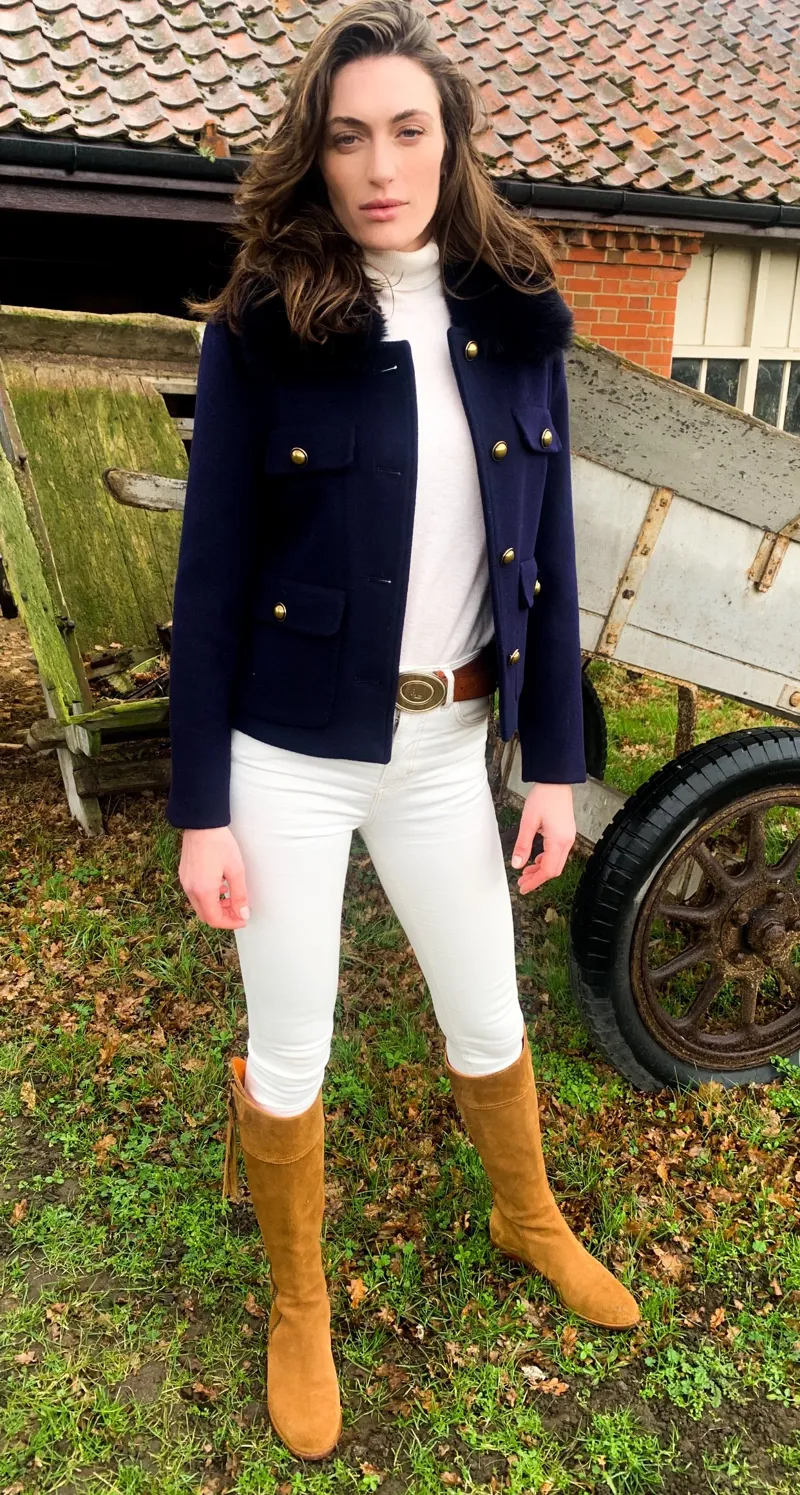 Hunt and Hall Ladies Windsor Navy Jacket-1