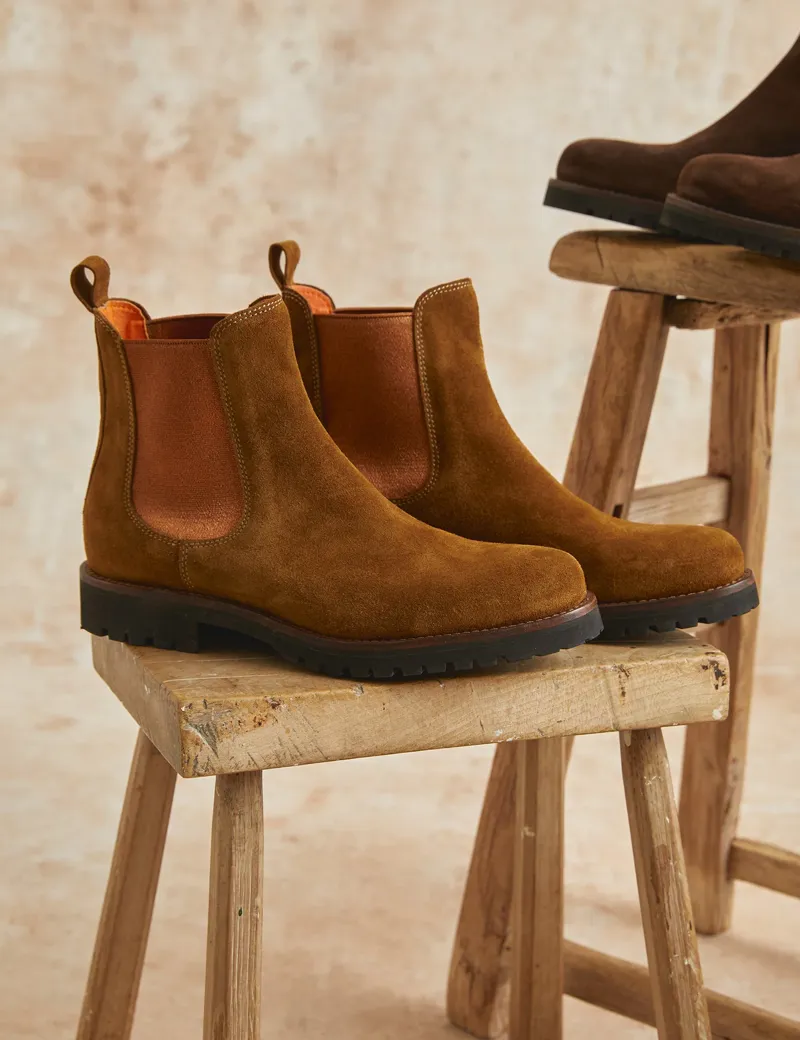 Penelope Chilvers Horatio Suede Peat Chelsea Boot-1