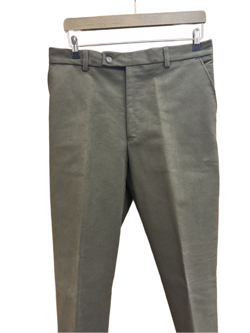 Bonart Olive Moleskin Trousers-1