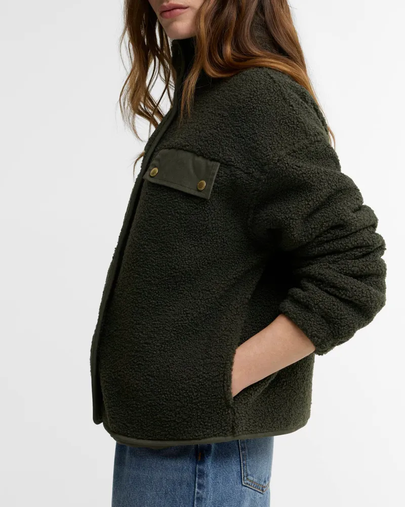 Barbour Ladies Mabel Fleece - Olive-4