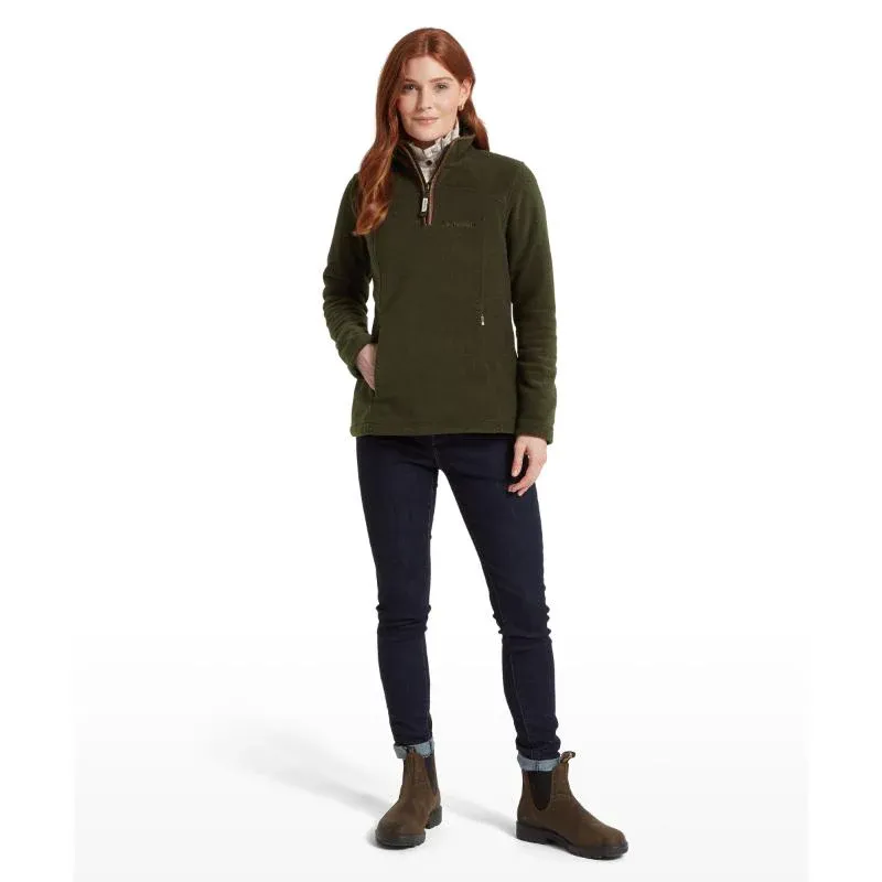 Schoffel Ladies Tilton II 1/4 Zip Fleece - Dark Olive-4