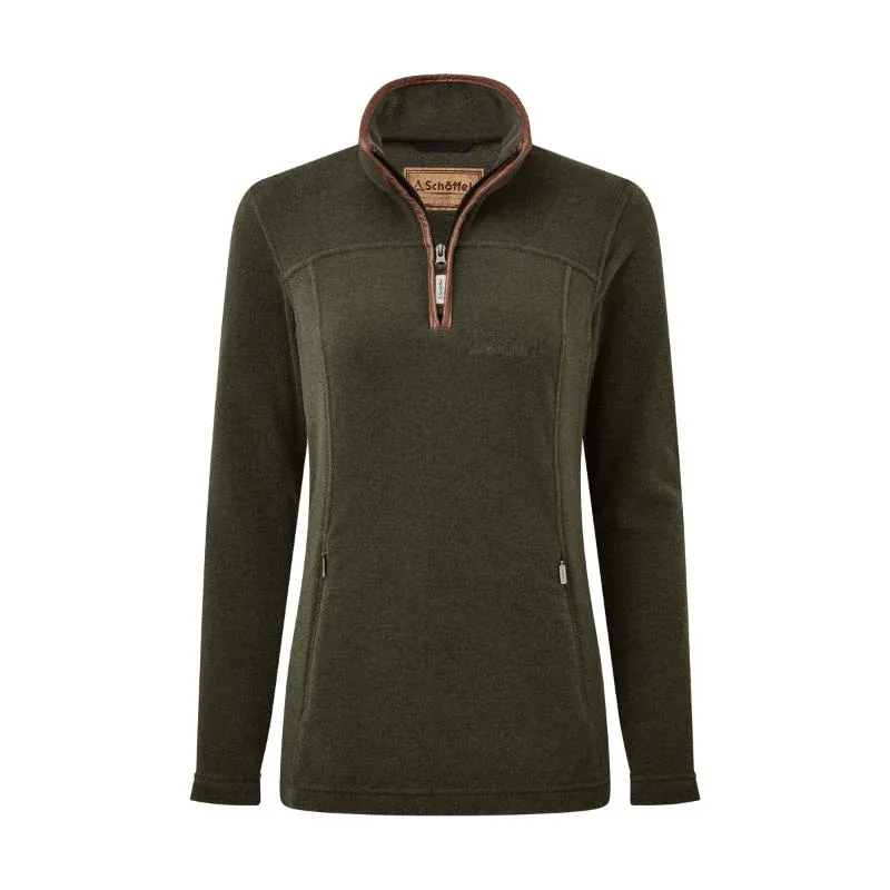 Schoffel Ladies Tilton II 1/4 Zip Fleece - Dark Olive-6