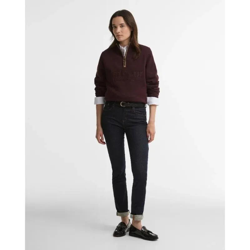 Barbour Ladies Cynthia Quarter-Zip Jumper - Fig-4