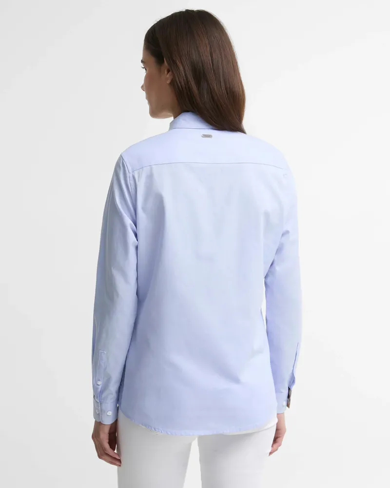 Barbour Ladies Derwent Regular Long-Sleeved Shirt - Pale Blue / Muted Tartan-2