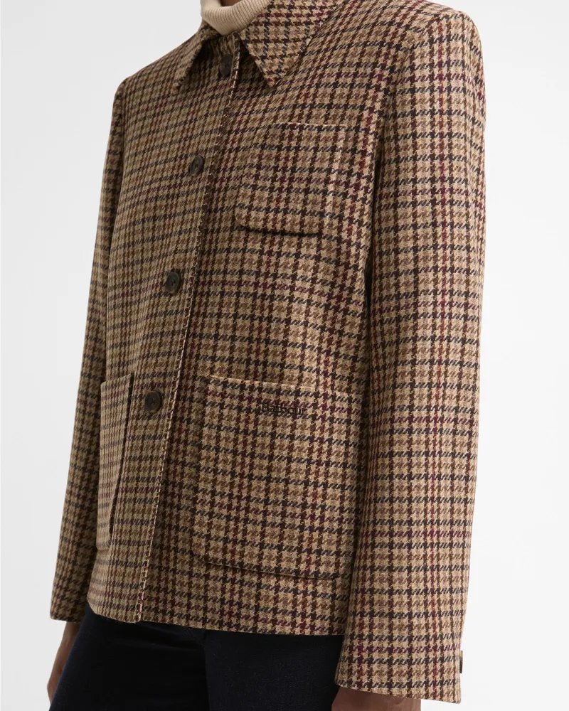 Barbour Ladies Austen Jacket - Classic Beige Check-4