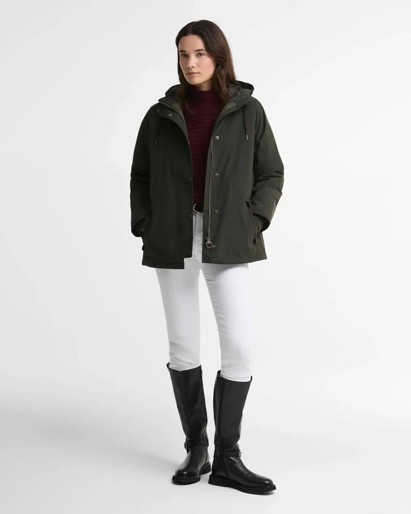 Barbour Ladies Hester Waterproof Jacket - Sage/Classic-1