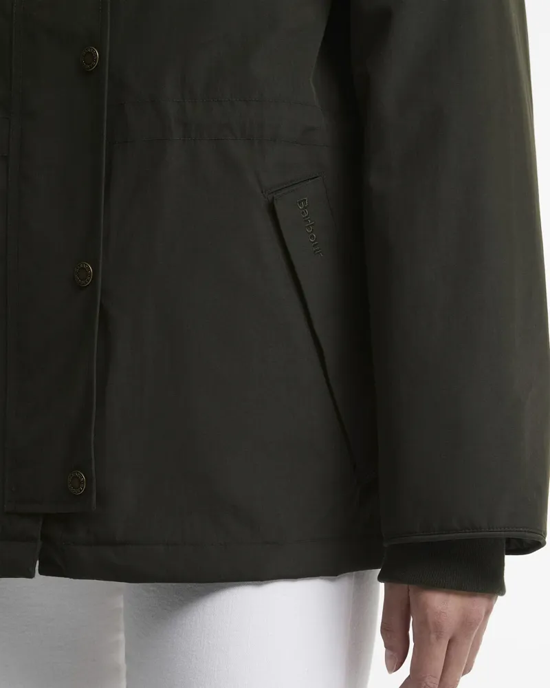 Barbour Ladies Hester Waterproof Jacket - Sage/Classic-5