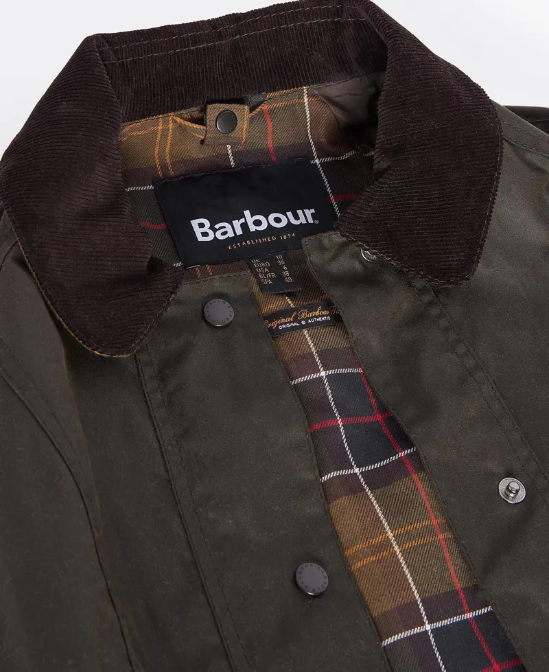 Barbour Ladies Classic Beadnell Waxed Jacket - Olive-7