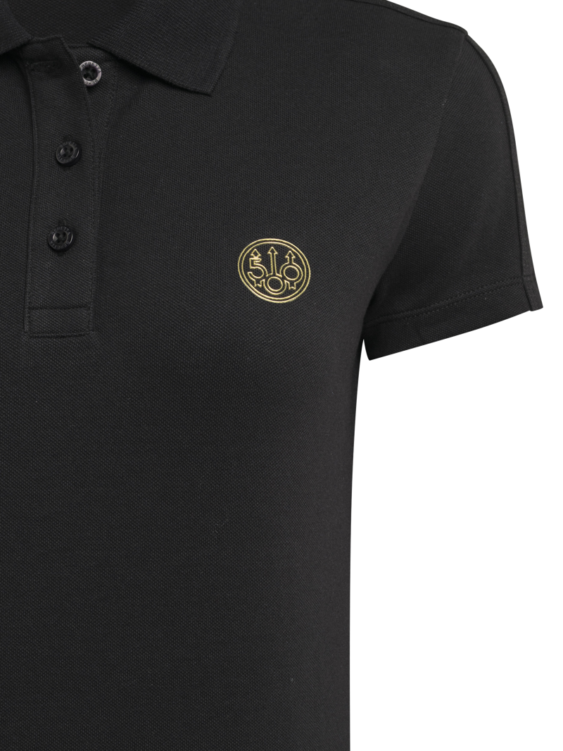 Beretta Ladies 500th Anniversary Gold Logo Polo - Black-1